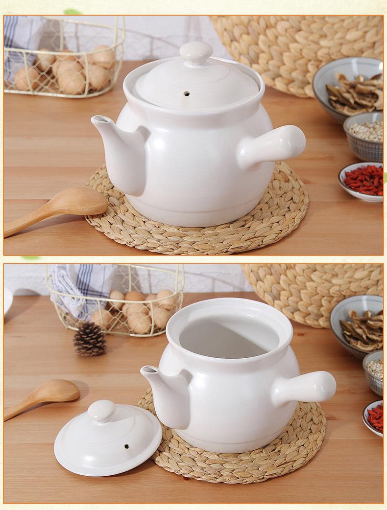 明火传统耐高温陶瓷药罐大号家用陶土药用砂锅熬药罐子煎药中药罐